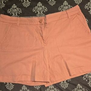 Crown & Ivy Caroline Shorts Size 14 Coral Orange Beachy Summer Vacation
